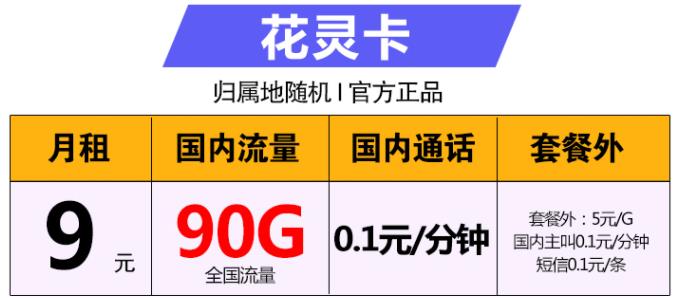 9元月租有什么好用的流量卡套餐？移动大牛卡和花灵卡上榜