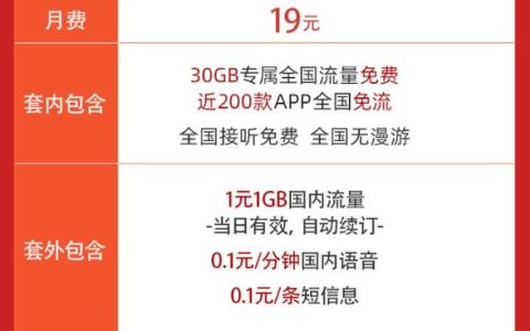 中国联通19元大王卡办理流程，月租仅需1元/分钟