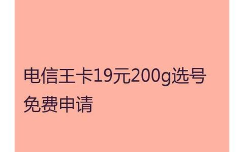 电信19元王卡申请官网，办理流程公布