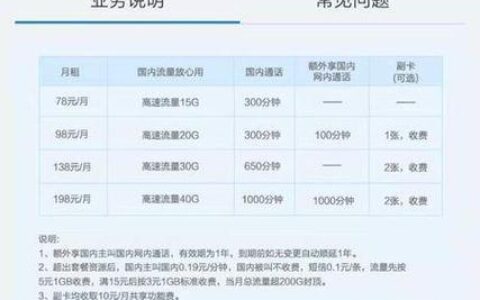 2023年中国移动100g流量套餐多少钱？