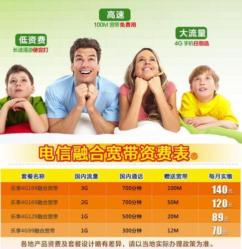 中国电信宽带包年费用介绍