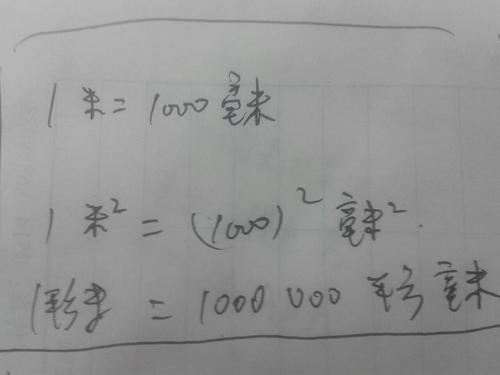 1平方米等于多少平方毫米？