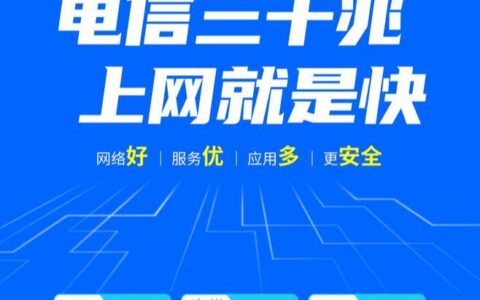 100M电信宽带，满足家庭日常上网需求