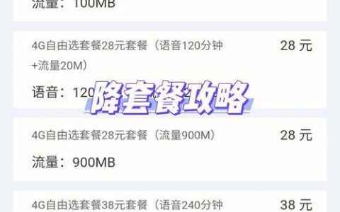 如何降低移动套餐资费