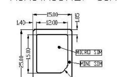微型SIM卡图片：尺寸、规格和用途