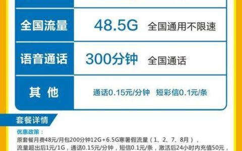 性价比高的联通套餐推荐