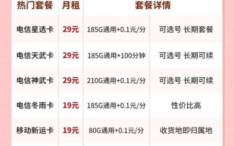 移动卡流量多的套餐推荐：2024年最新版