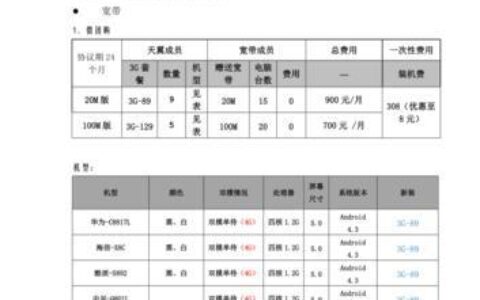 安徽电信宽带套餐价格表（2024年6月更新）